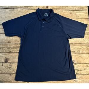 Fast Sustainable Product Mens Size XL Navy Short Sleeve Polo